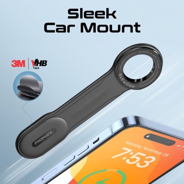 ⁦بروميت LaxMount حامل جوال مغناطيسي متوافق مع MagSafe، دوران 360°، تصميم مرن ومضاد للانزلاق مع حلقة معدنية للتثبيت على الزجاج أو لوحة القيادة⁩ - الصورة ⁦8⁩