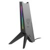 بروميت Zulu حامل سماعة ألعاب 4 في 1 بمنفذ USB 3.0، AUX، وإضاءة RGB قابلة للتخصيص