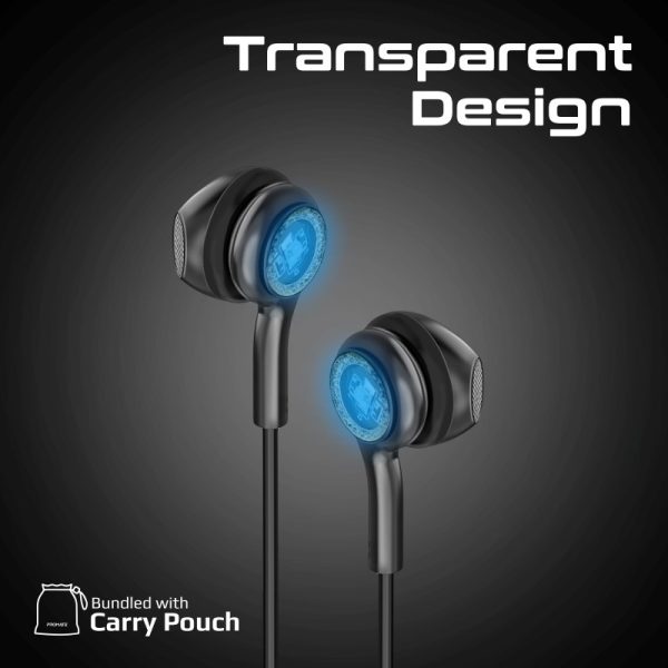 ⁦بروميت LumiBuds-C سماعات أذن USB-C بتقنية HD، تصميم شفاف، إضاءة RGB، وميكروفون مدمج مع تحكم بالصوت⁩ - الصورة ⁦5⁩