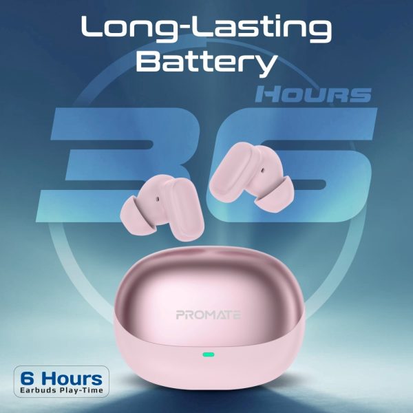⁦بروميت Lush-Pro سماعات أذن لاسلكية بصوت عالي الوضوح، تحكم باللمس، بلوتوث 5.4، ووقت تشغيل 6 ساعات⁩ - الصورة ⁦21⁩