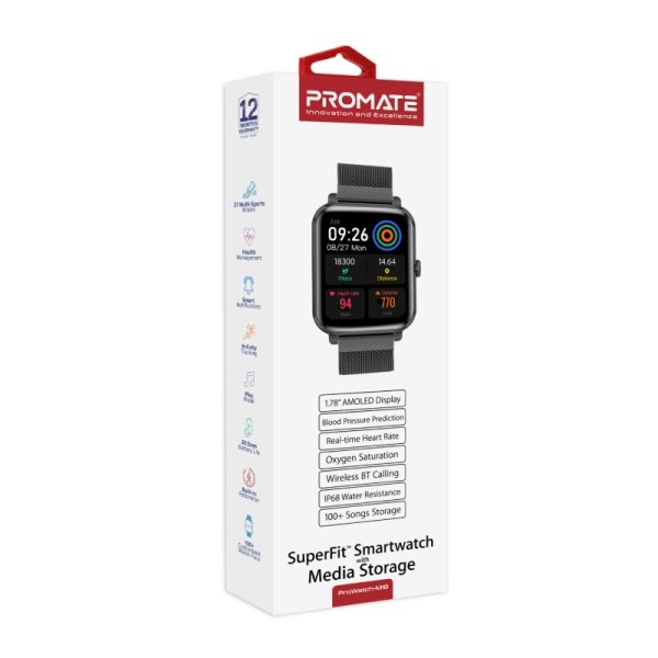 ⁦بروميت ProWatch-M18 ساعة ذكية رياضية مع مستشعرات صحية متقدمة⁩ - الصورة ⁦9⁩