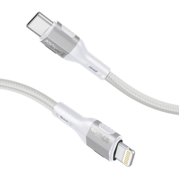⁦بروميت FletchLink-Ci كابل USB-C إلى لايتنينغ بقوة 27 واط، متين وموثوق لشحن سريع وأداء ممتاز لأجهزة Apple⁩ - الصورة ⁦6⁩