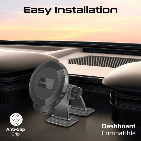 ⁦بروميت ArcMount حامل هاتف مغناطيسي بتقنية MagGrip™، تثبيت قوي، دوران 360°، لتعديل مرن بين الوضعين الأفقي والعمودي أثناء القيادة⁩ - الصورة ⁦4⁩