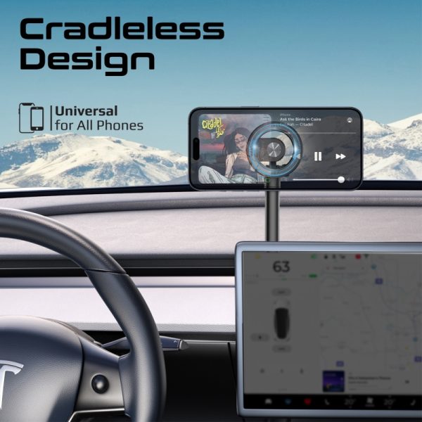 ⁦بروميت MagHoop-GN حامل جوال مغناطيسي متوافق مع MagSafe، دوران 360°، حلقة معدنية وتصميم مرن مضاد للانزلاق للقيادة الآمنة⁩ - الصورة ⁦7⁩