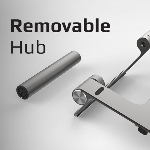 ⁦بروميت PrimeBase-C حامل لابتوب من الألمنيوم مع موزع USB-C 9 في 1، HDMI 4K، LAN، USB، وفتحات SD/TF بقدرة طاقة 100 واط⁩ - الصورة ⁦5⁩