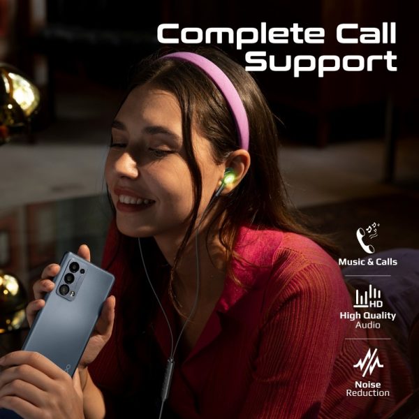 ⁦بروميت LumiBuds-C سماعات أذن USB-C بتقنية HD، تصميم شفاف، إضاءة RGB، وميكروفون مدمج مع تحكم بالصوت⁩ - الصورة ⁦9⁩