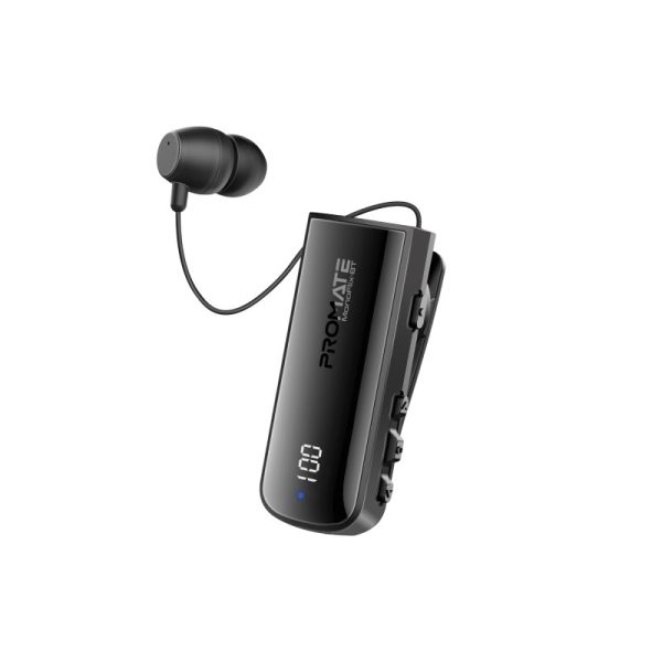 بروميت MonoFlix-BT سماعة أذن لاسلكية عالية الوضوح MonoFlix-BT المتطورة، ميكروفون محسّن ووقت تشغيل يصل إلى 22 ساعة