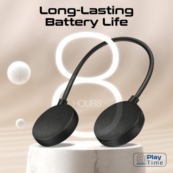 ⁦بروميت Hook-2 مكبر صوت لاسلكي قابل للارتداء بقوة 10 واط، شريط رقبة مريح، ميكروفون مدمج، وتشغيل حتى 8 ساعات⁩ - الصورة ⁦8⁩