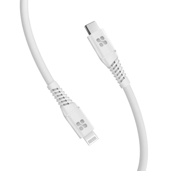 ⁦بروميت PowerLine-Ci120 كابل USB-C إلى لايتنينغ معتمد من Apple MFi، بقدرة 20 واط، بطول 1.2 متر، سيليكون ناعم ومتين يتحمل أكثر من 25000 انحناءة لشحن مريح وموثوق⁩ - الصورة ⁦4⁩