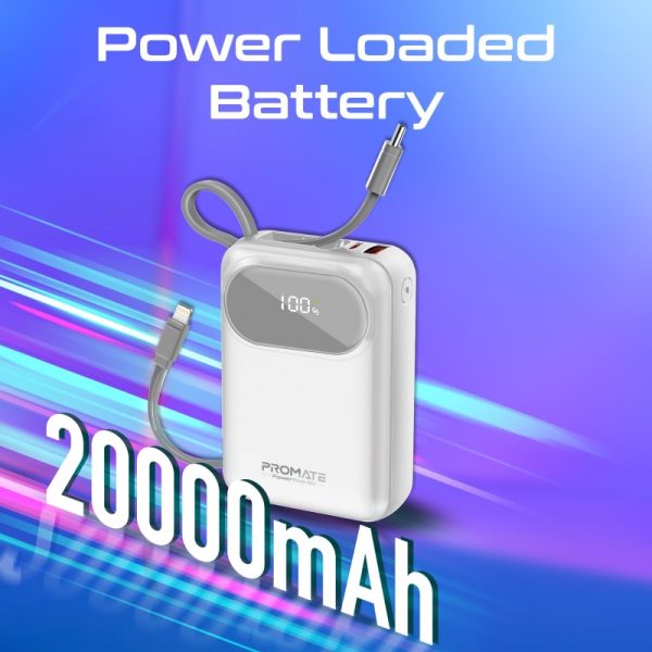 ⁦بروميت PowerPod-20 + PowerPort-25CC عرض بطارية متنقلة باور بنك بسعة 20000 ميلي أمبير مع شاحن جداري بقوة 25 واط⁩ - الصورة ⁦23⁩