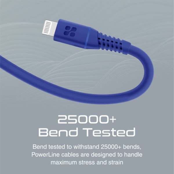 ⁦بروميت PowerLine-Ci120 كابل USB-C إلى لايتنينغ معتمد من Apple MFi، بقدرة 20 واط، بطول 1.2 متر، سيليكون ناعم ومتين يتحمل أكثر من 25000 انحناءة لشحن مريح وموثوق⁩ - الصورة ⁦6⁩