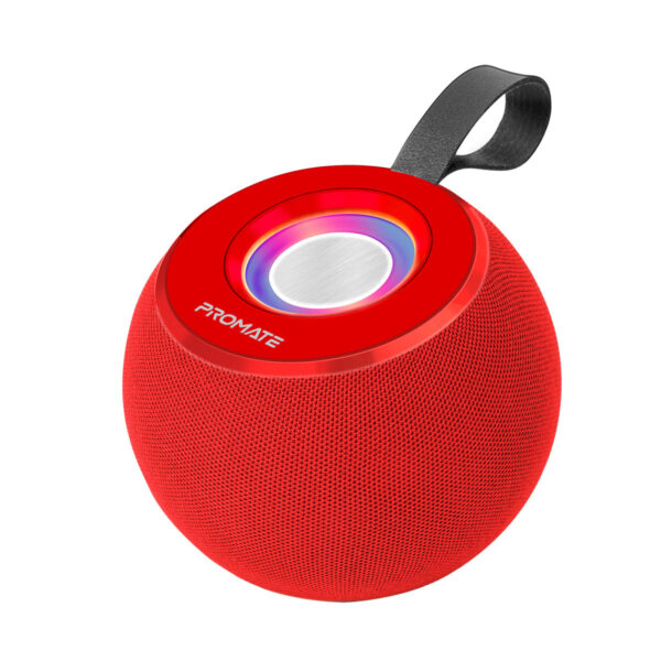⁦بروميت Juggler مكبر صوت 5 واط بدقة عالية، عرض ضوئي 360°، تشغيل حتى 4 ساعات، USB وفتحة بطاقة TF⁩ - الصورة ⁦2⁩