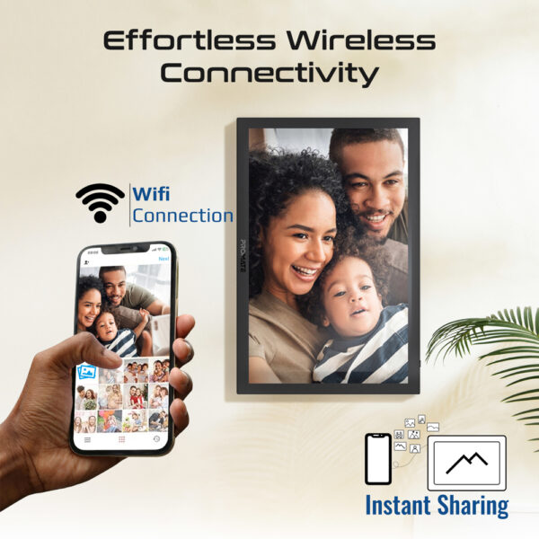 ⁦بروميت Memoria-15 إطار صور رقمي 15.6 بوصة بشاشة لمس، ذاكرة 32GB، Wi-Fi، نظام أندرويد، دعم USB/TF، صوت ومحتوى عالي الدقة⁩ - الصورة ⁦2⁩