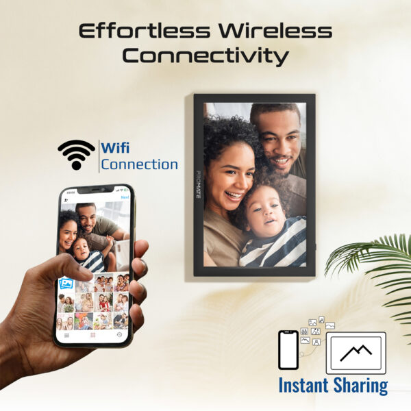 ⁦بروميت Memoria-10 إطار صور رقمي 10.1 بوصة بشاشة لمس، Wi-Fi، ذاكرة 16GB، يدعم الصور والفيديو والموسيقى، نظام أندرويد، USB وTF⁩ - الصورة ⁦7⁩