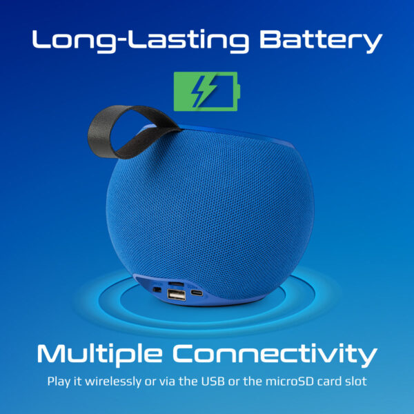 ⁦بروميت Juggler مكبر صوت 5 واط بدقة عالية، عرض ضوئي 360°، تشغيل حتى 4 ساعات، USB وفتحة بطاقة TF⁩ - الصورة ⁦18⁩
