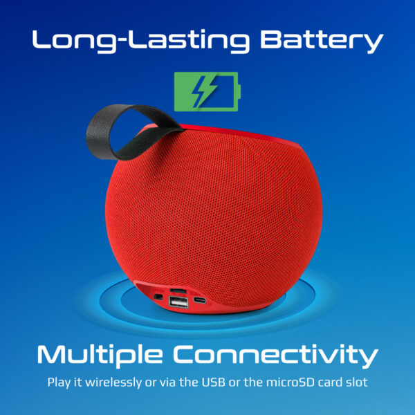⁦بروميت Juggler مكبر صوت 5 واط بدقة عالية، عرض ضوئي 360°، تشغيل حتى 4 ساعات، USB وفتحة بطاقة TF⁩ - الصورة ⁦10⁩