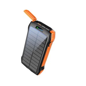 بروميت SolarTank-20PDQi بطارية متنقلة شمسية 20000mAh مع شحن لاسلكي وLED ومقاومة للماء