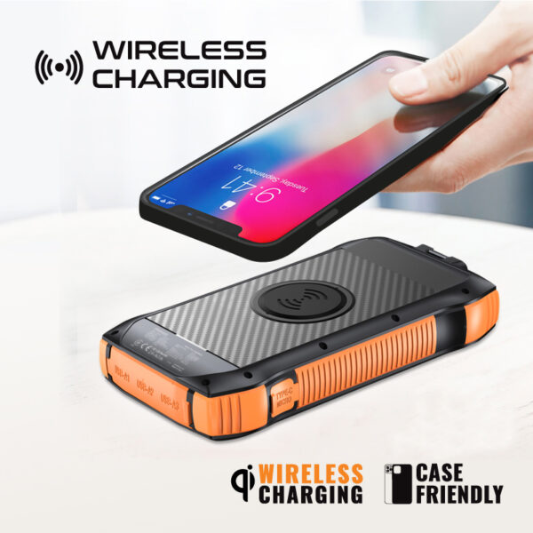 ⁦بروميت SolarTank-20PDQi بطارية متنقلة شمسية 20000mAh مع شحن لاسلكي وLED ومقاومة للماء⁩ - الصورة ⁦7⁩