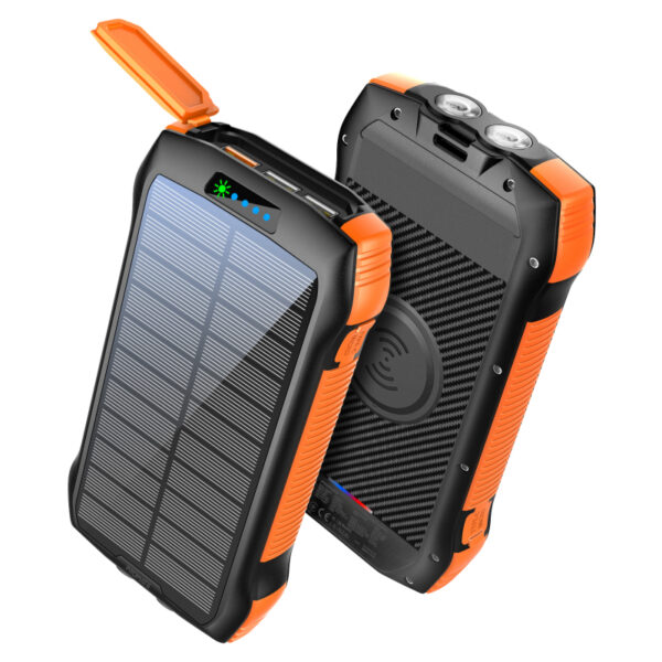 ⁦بروميت SolarTank-20PDQi بطارية متنقلة شمسية 20000mAh مع شحن لاسلكي وLED ومقاومة للماء⁩ - الصورة ⁦10⁩
