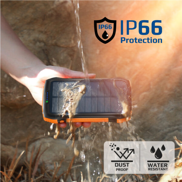 ⁦بروميت SolarTank-20PDQi بطارية متنقلة شمسية 20000mAh مع شحن لاسلكي وLED ومقاومة للماء⁩ - الصورة ⁦8⁩