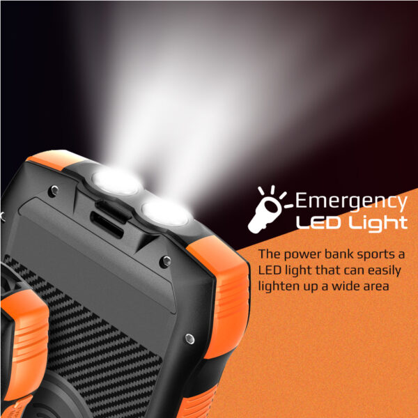 ⁦بروميت SolarTank-20PDQi بطارية متنقلة شمسية 20000mAh مع شحن لاسلكي وLED ومقاومة للماء⁩ - الصورة ⁦4⁩