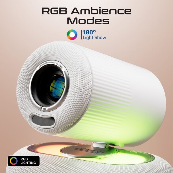 ⁦بروميت Beamer-250R جهاز عرض ذكي 4K مع إضاءة RGB ونظام Android 13⁩ - الصورة ⁦5⁩